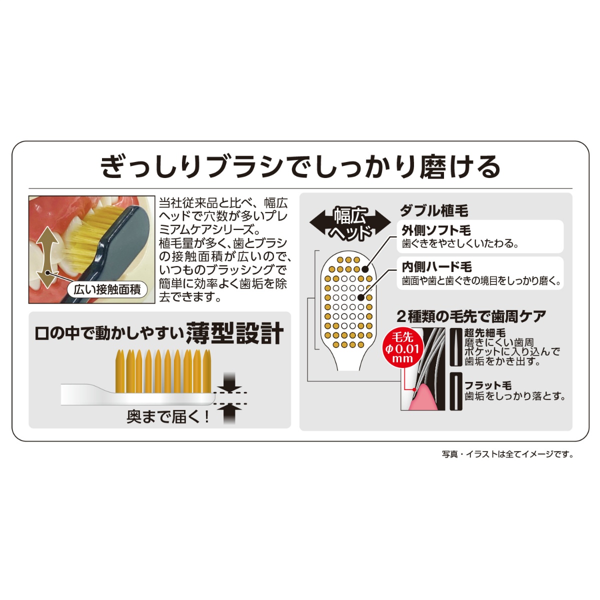 Ｂ－３６０２Ｓ　プレミアムケアハブラシ・６列ラージ　やわらかめ　１本