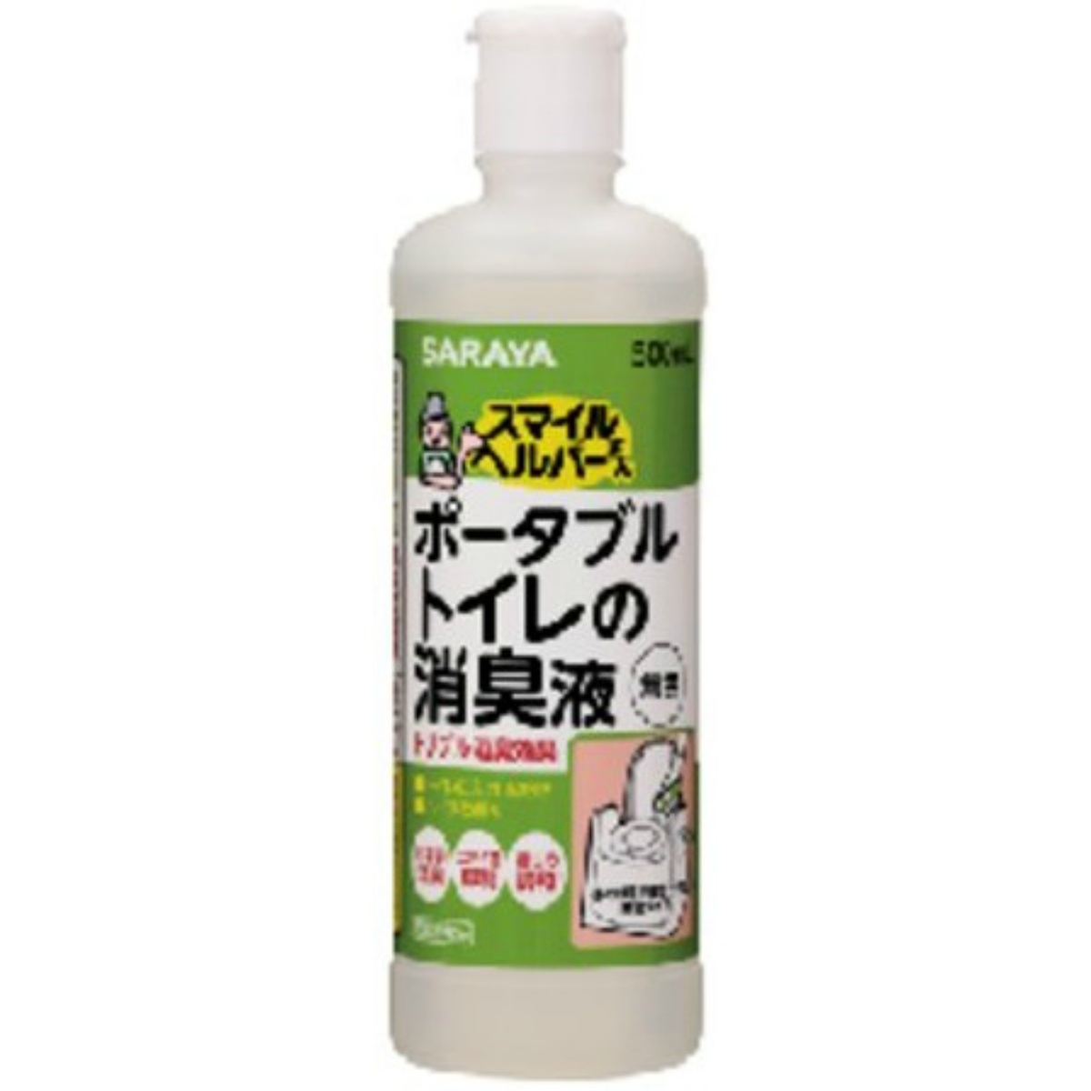 スマイルヘルパーさん　ポータブルトイレ消臭液無色　５００ｍＬ
