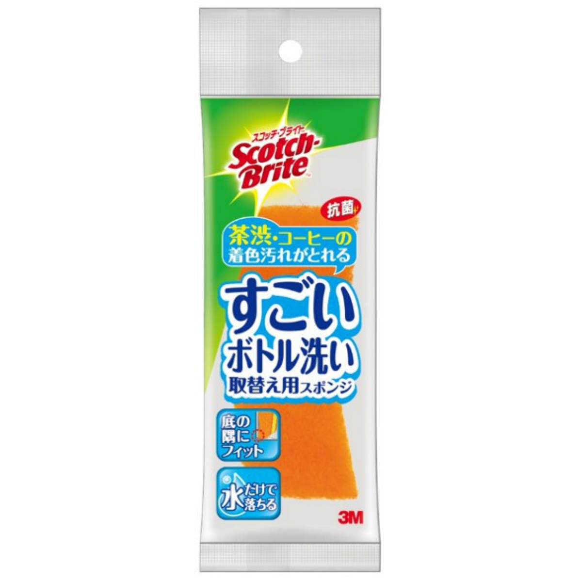 スコッチブライト　すごいボトル洗い取替え用スポンジ　ＭＢＣ－０３Ｋ－Ｒ　１個