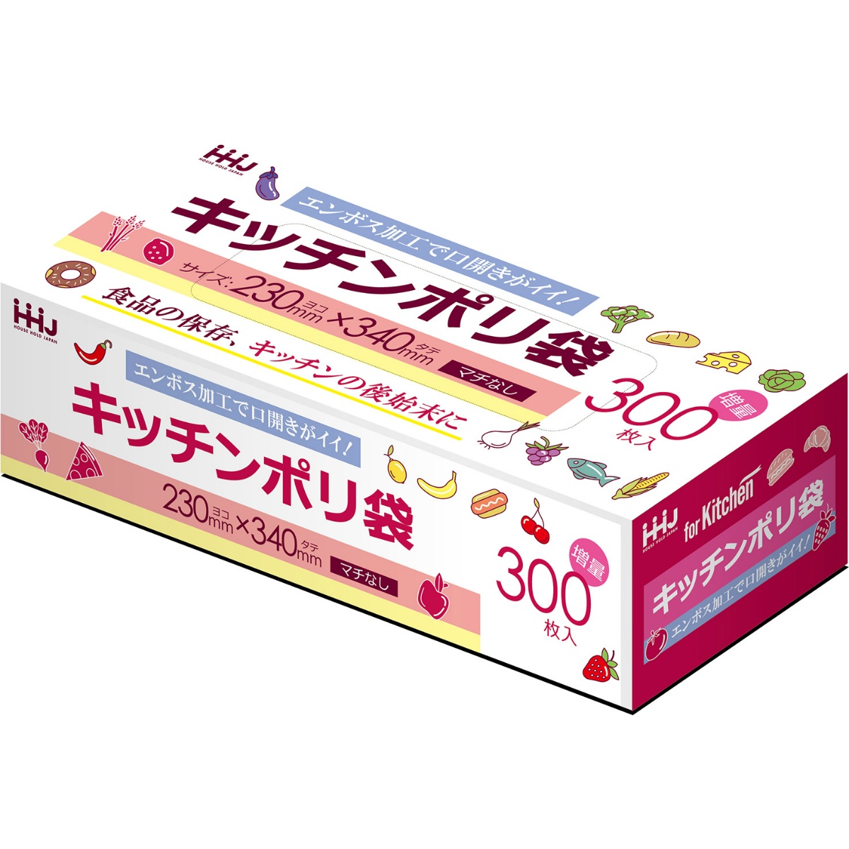 ＫＢ２２　キッチンポリ袋増量３００枚入り