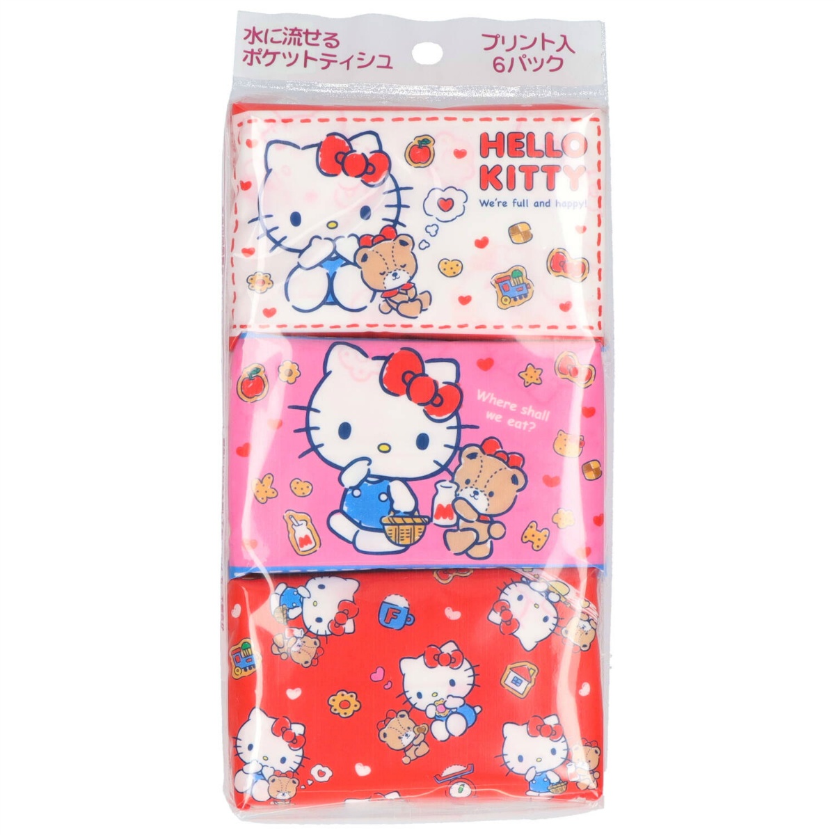 ハローキティ　ミニポケットティッシュ　６個パック