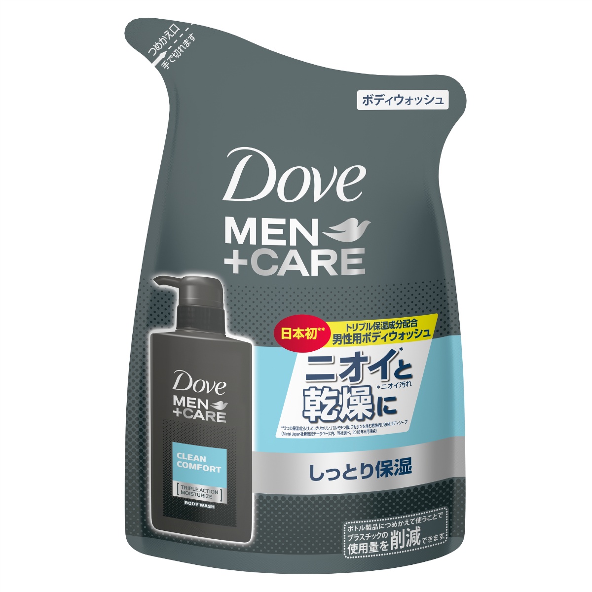 ダヴメン＋ケア　ボディウォッシュ　クリーンコンフォート　つめかえ用　３２０Ｇ