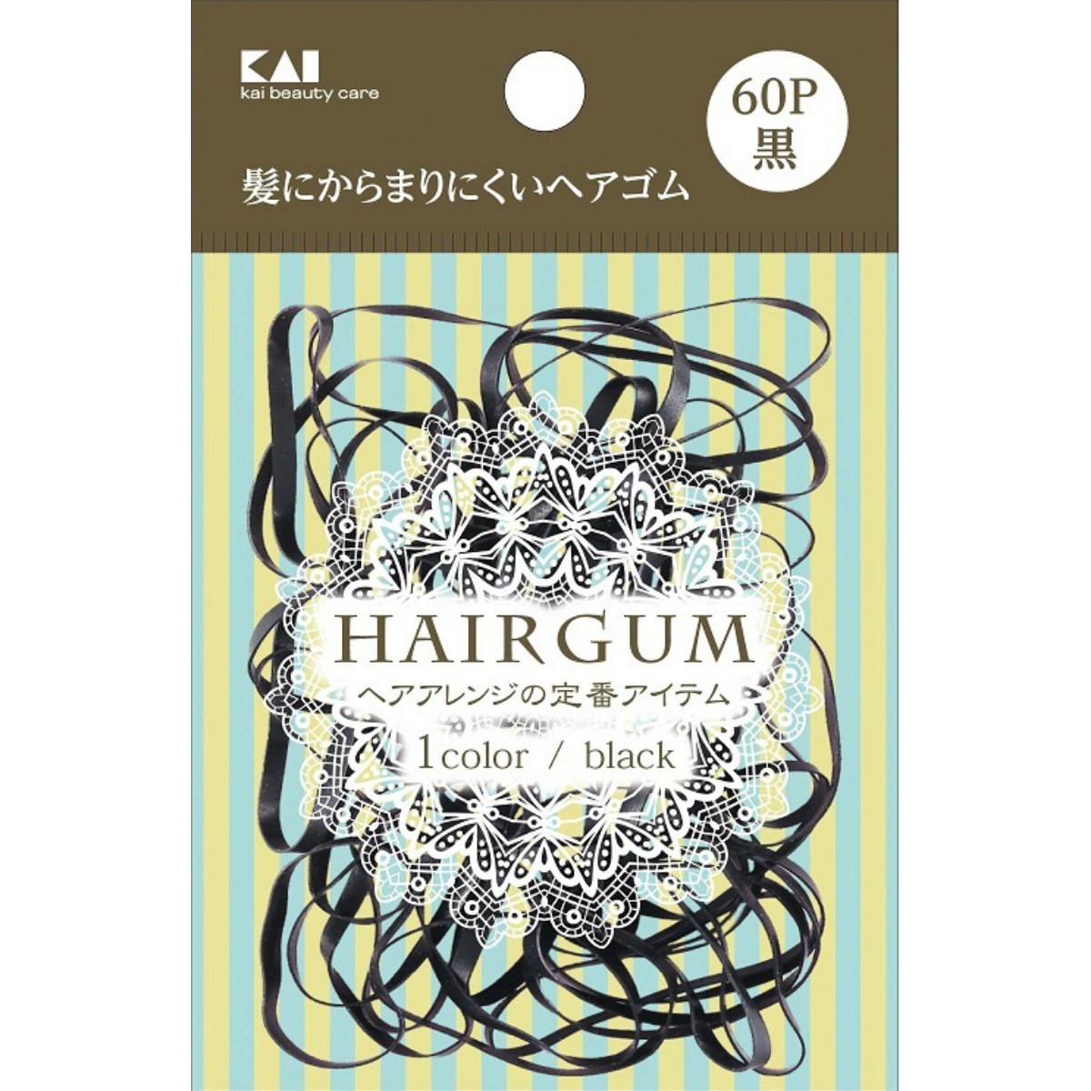 ゴムリング　黒　６０本　ＫＱ００１７