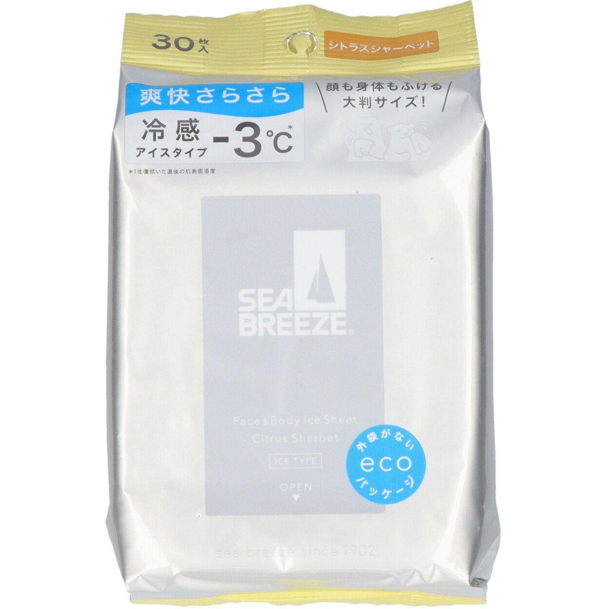 シーブリーズ　フェイス＆ボディアイスシート　Ｎ　シトラスシャーベット　３０枚