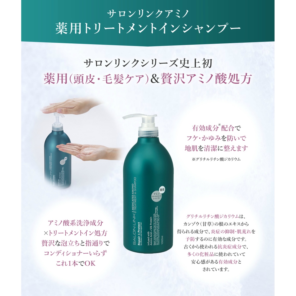 サロンリンク 薬用 アミノ トリートメントインシャンプー サロンリンク 薬用 アミノ トリートメントインシャンプー