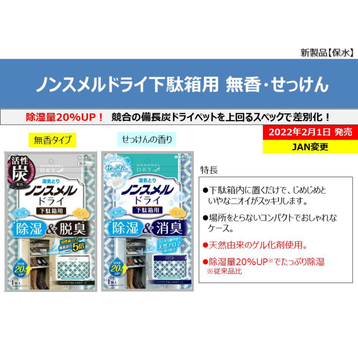 ノンスメルドライ下駄箱用せっけんの香り　１個