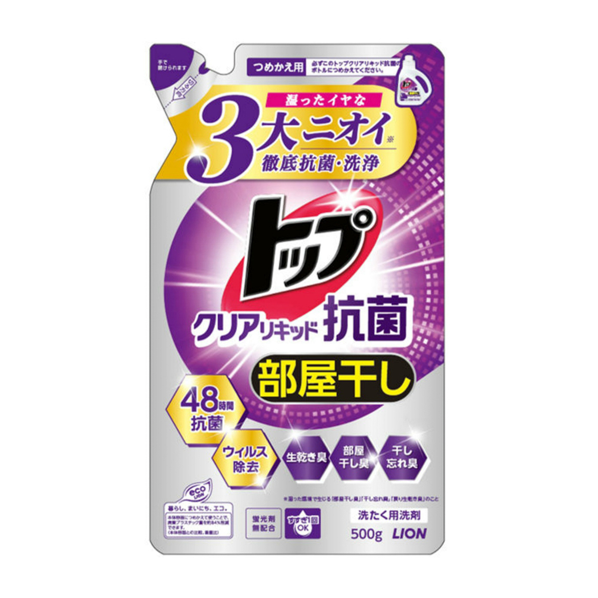 トップ　クリアリキッド　抗菌　つめかえ用　５００ｇ