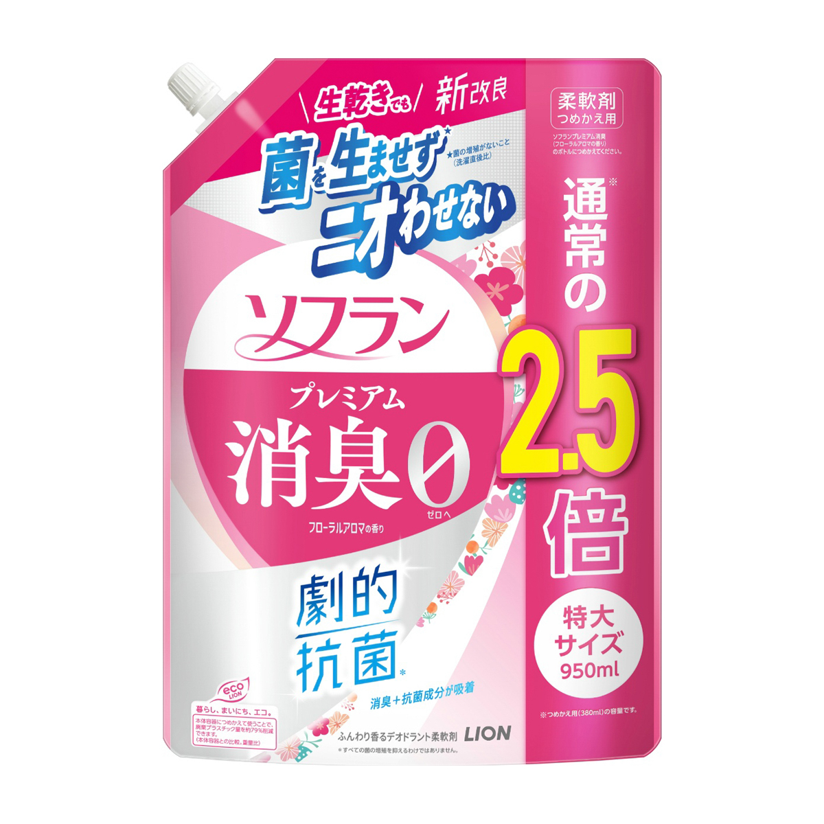 ソフラン　プレミアム消臭　フローラルアロマの香り　つめかえ用　特大９５０ＭＬ