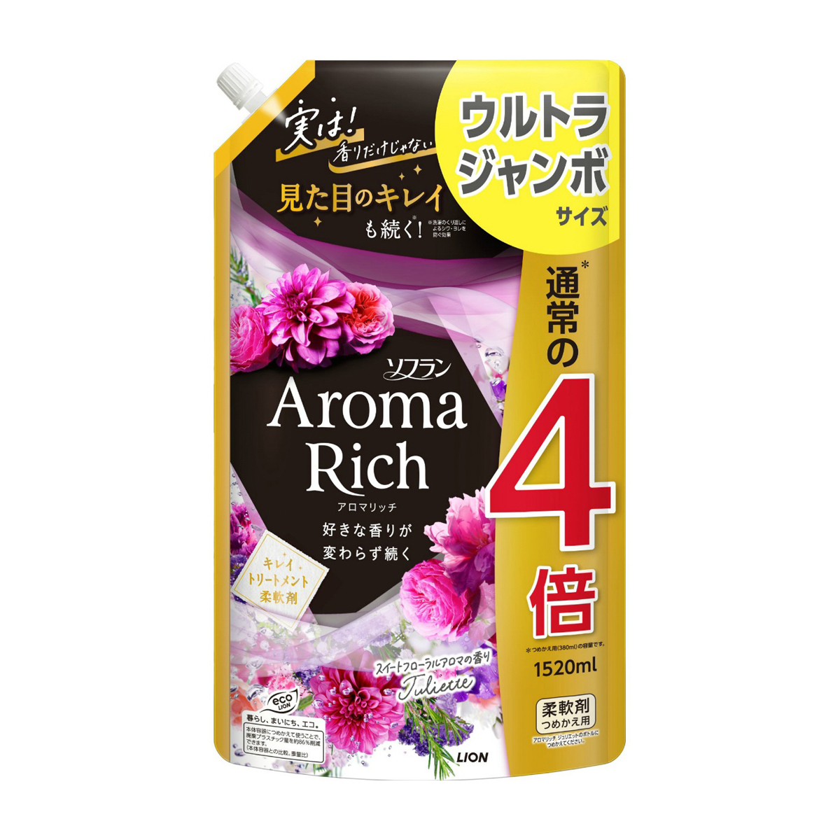ソフラン　アロマリッチ　ジュリエット　つめかえ用ウルトラジャンボ　１５２０ｍｌ