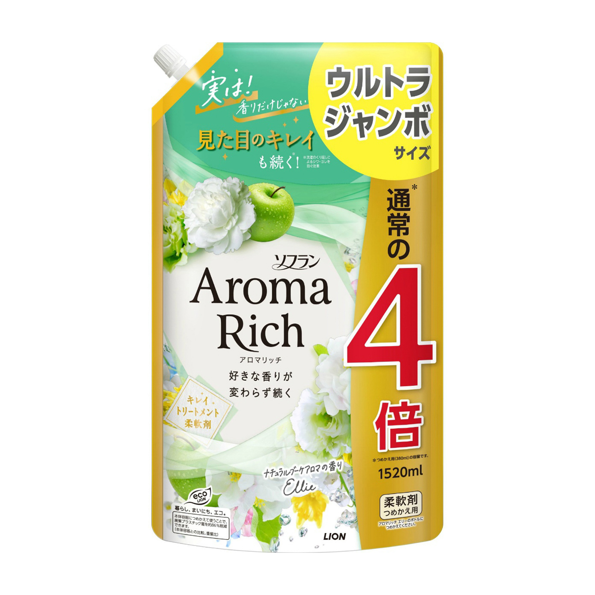 ソフラン　アロマリッチ　エリー　つめかえ用ウルトラジャンボ　１５２０ｍｌ