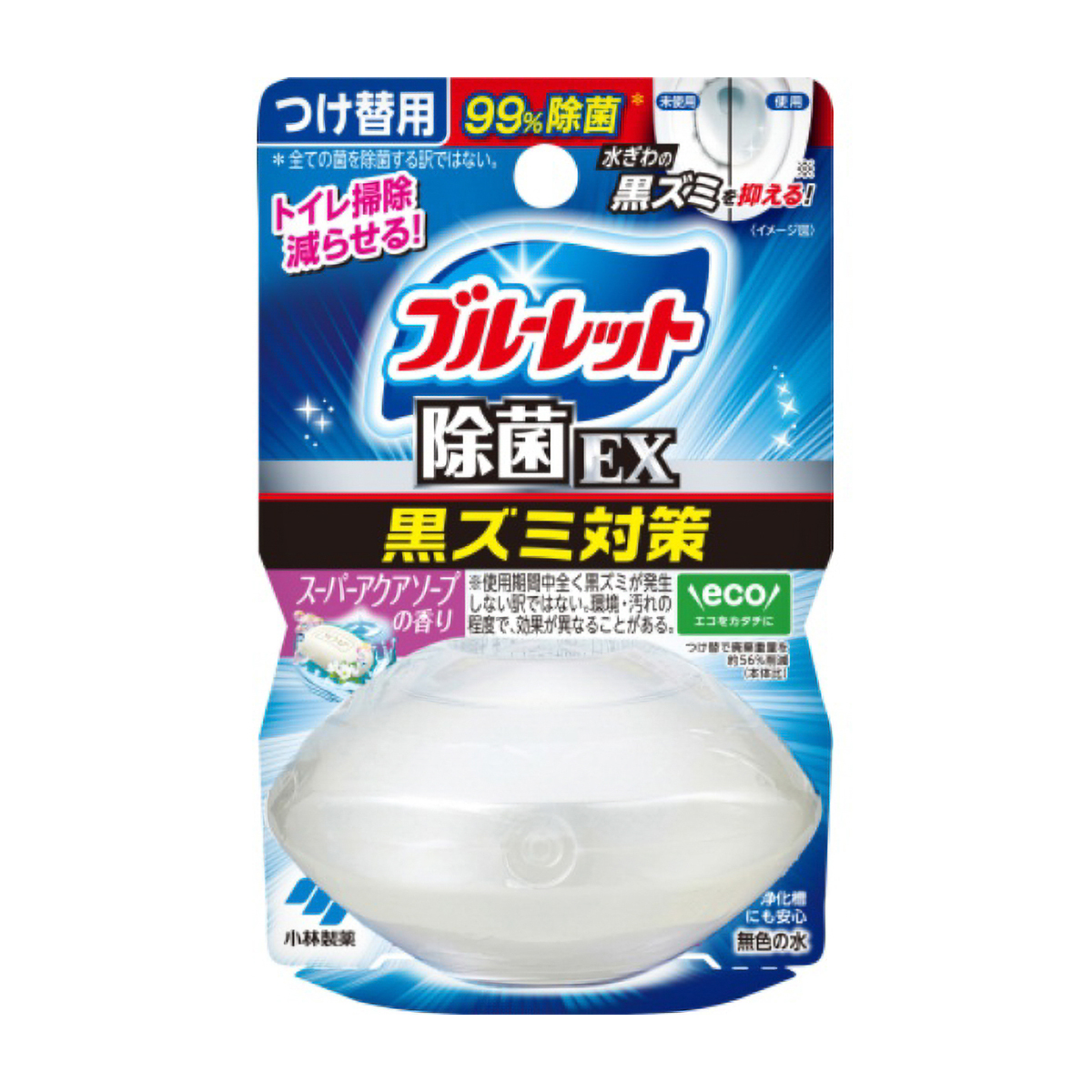 液体ブルーレット　おくだけ　除菌ＥＸ　スーパーアクアソープの香り　つけ替　６７ＭＬ