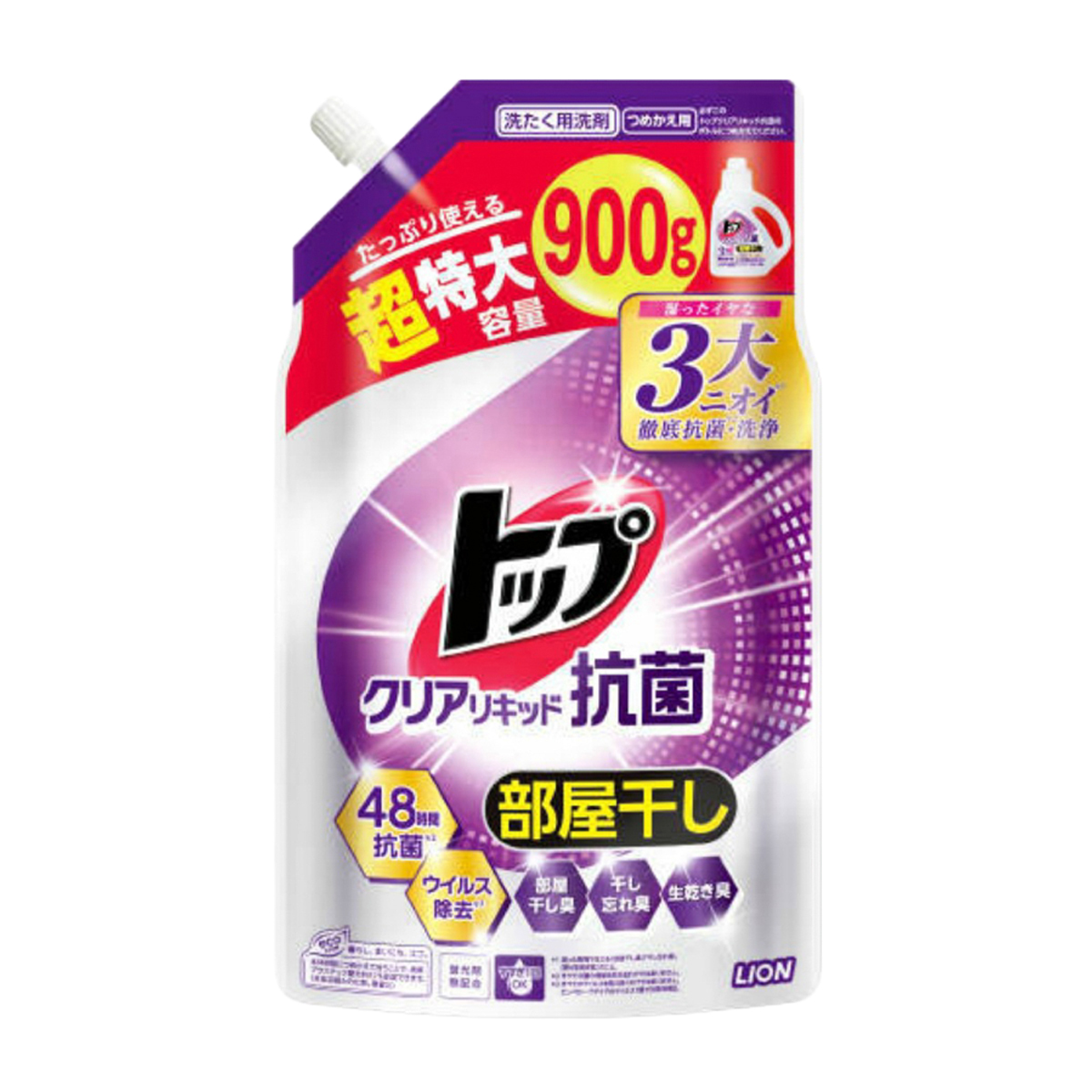 トップ　クリアリキッド　抗菌　つめかえ用　超特大　９００ｇ