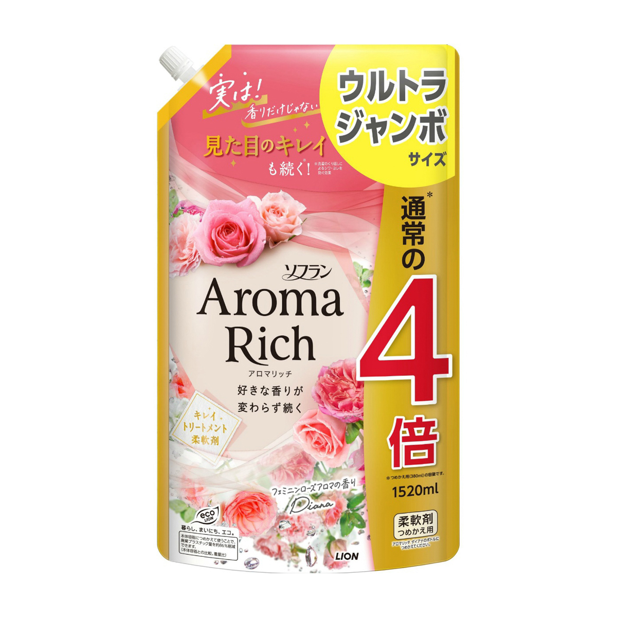 ソフラン　アロマリッチ　ダイアナ　つめかえ用ウルトラジャンボ　１５２０ｍｌ