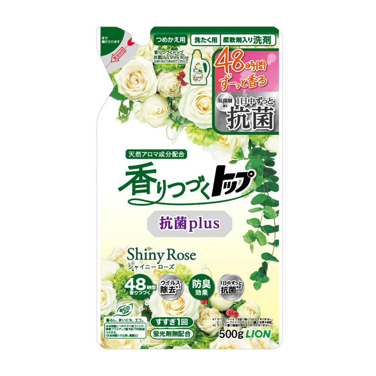 香りつづくトップ　抗菌プラス　シャイニーローズ　つめかえ　５００ｇ