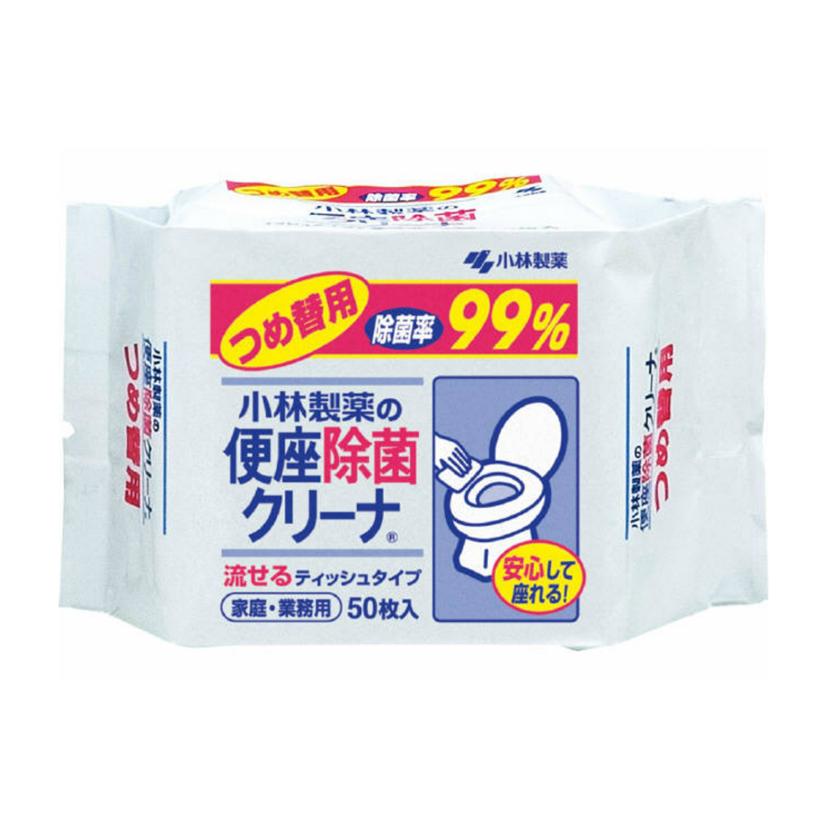 便座除菌クリーナ　家庭業務用　つめ替用　５０枚