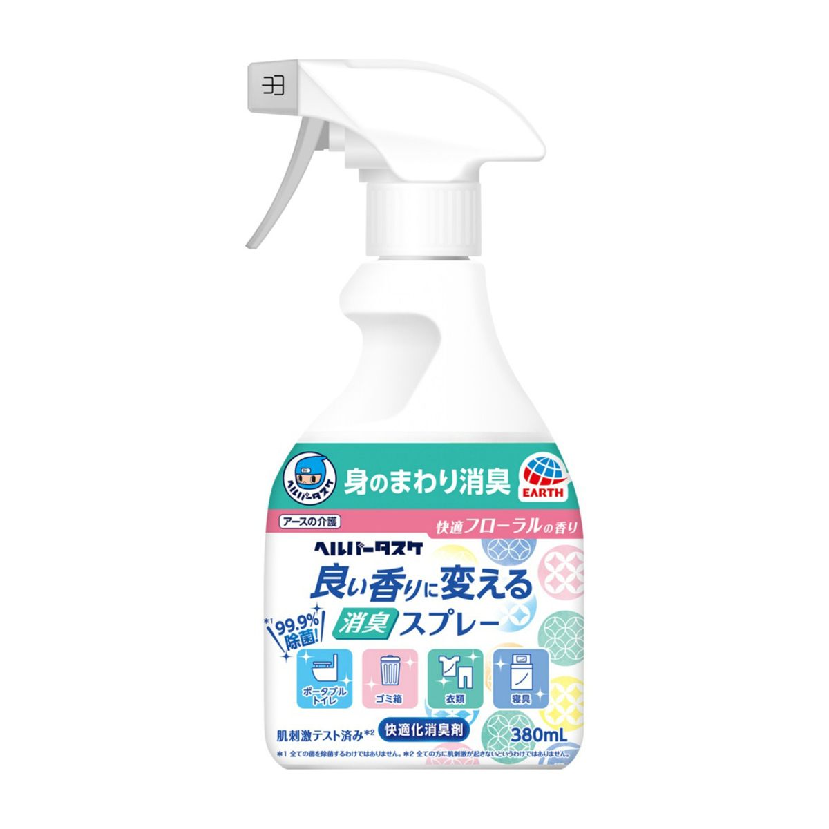 アース製薬　ヘルパータスケ　良い香りに変える　消臭スプレー　快適フローラルの香り　３８０ｍＬ