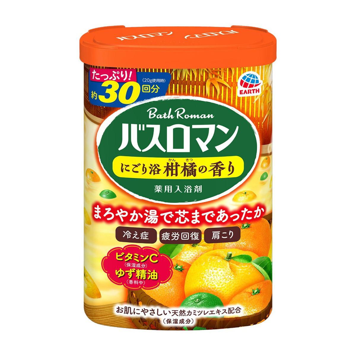 アース製薬　バスロマン　にごり浴柑橘の香り　６００Ｇ