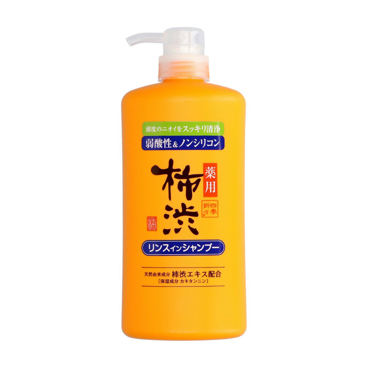 熊野油脂　四季折々　薬用　柿渋　リンスインシャンプー　本体　６００ｍｌ