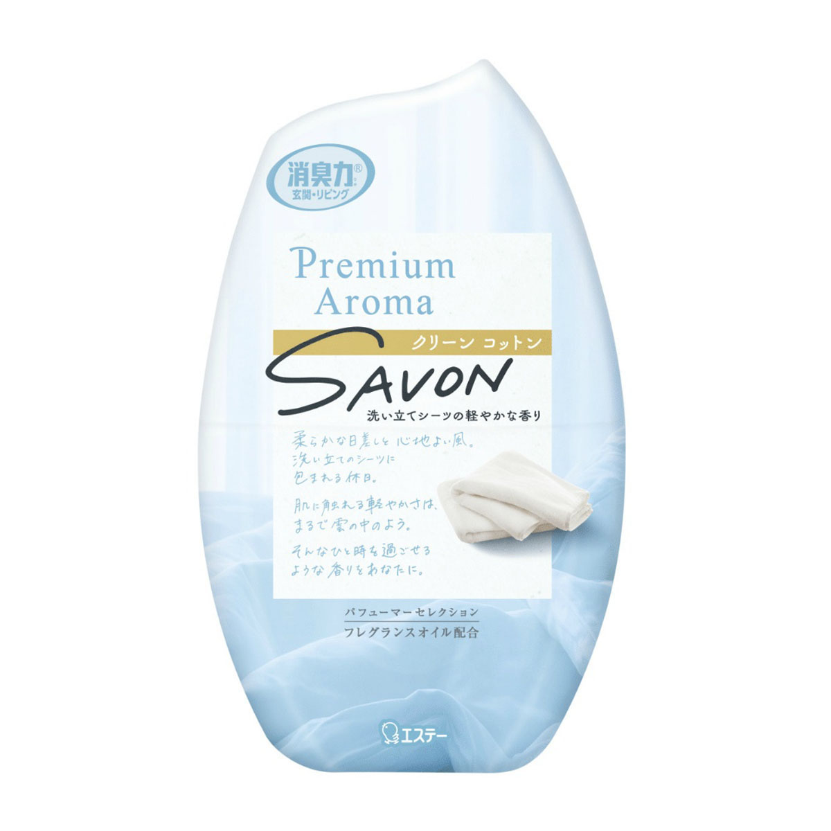 エステー　お部屋の消臭力　Ｐｒｅｍｉｕｍ　Ａｒｏｍａ　クリーンコットン　４００ｍＬ