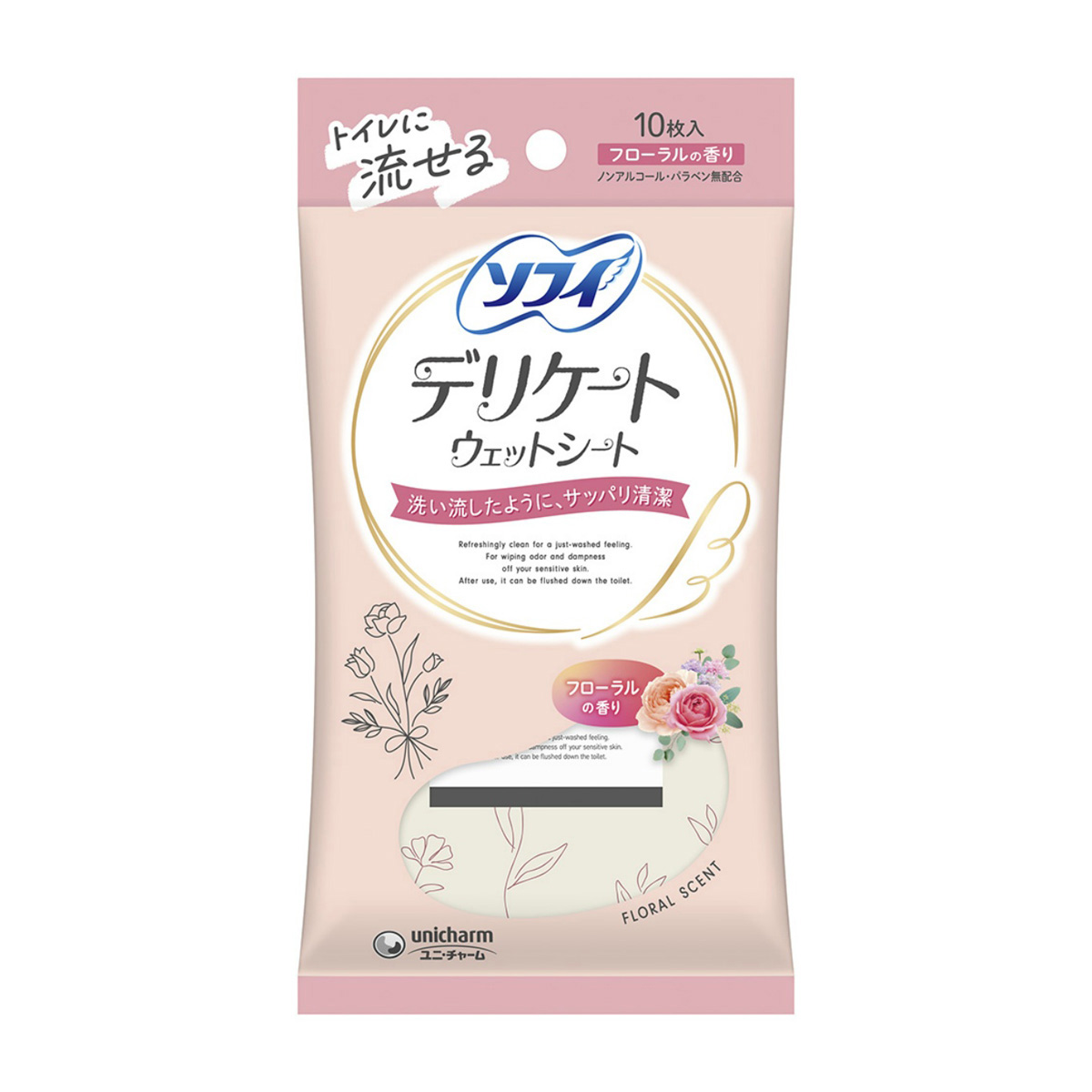 ユニ・チャーム　ソフィデリケ－トウェットフロ－ラルの香り　１０枚