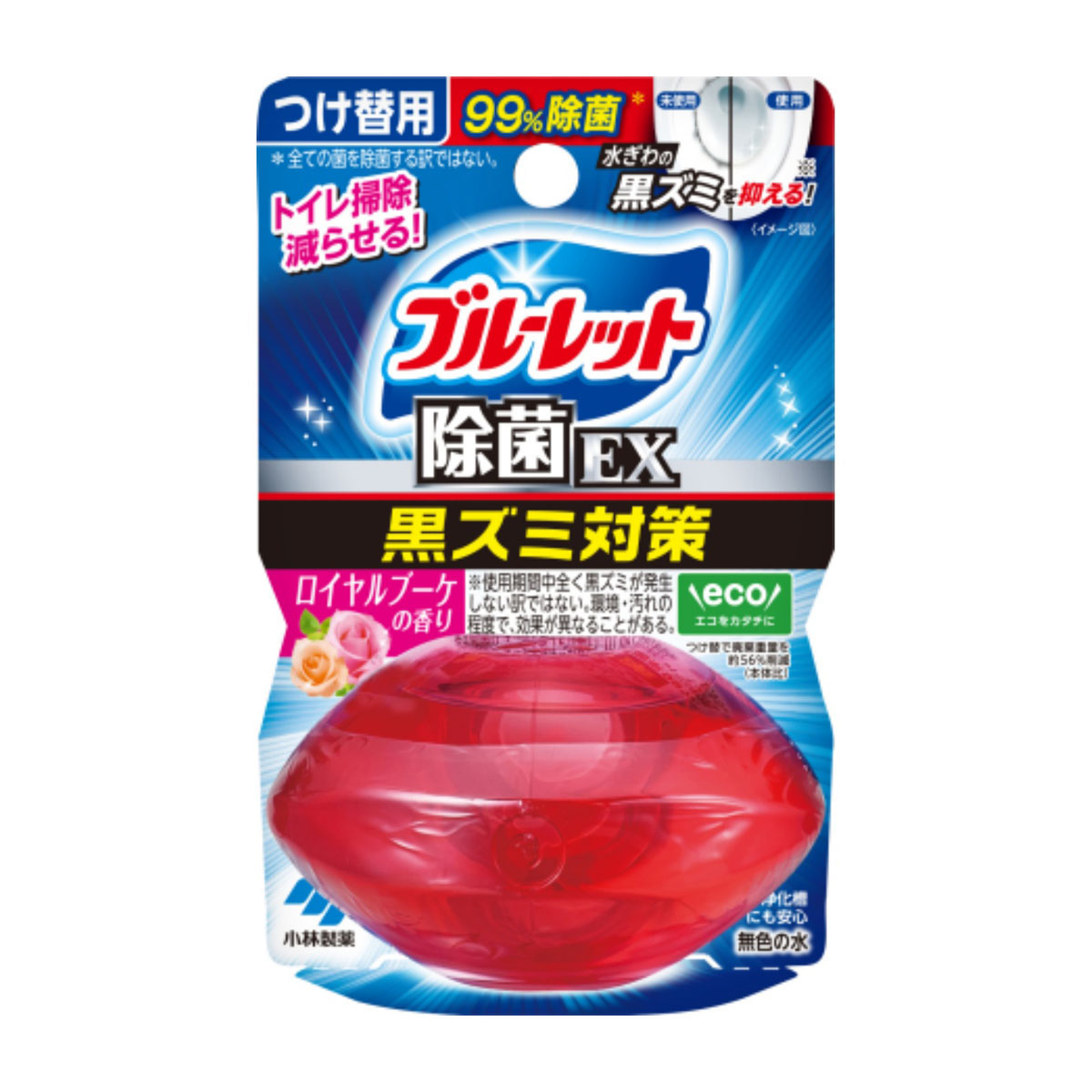 小林製薬　液体ブルーレット　おくだけ　除菌ＥＸ　ロイヤルブーケの香り　つけ替　６７ＭＬ