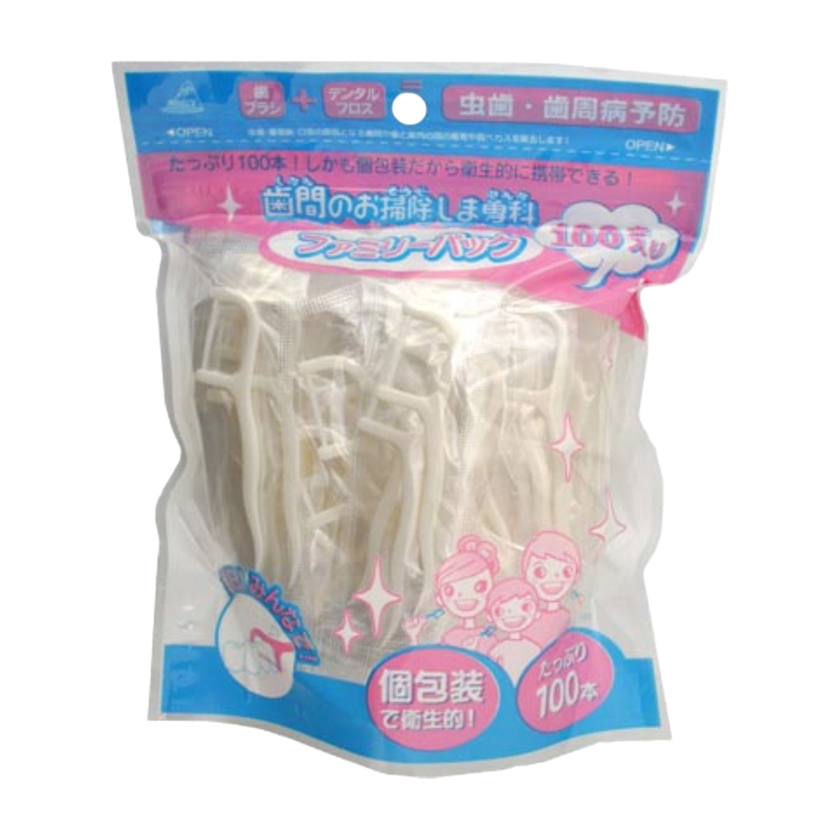 アヌシ　０６ー５７０　歯間のお掃除しま専科　ファミリーパック　白