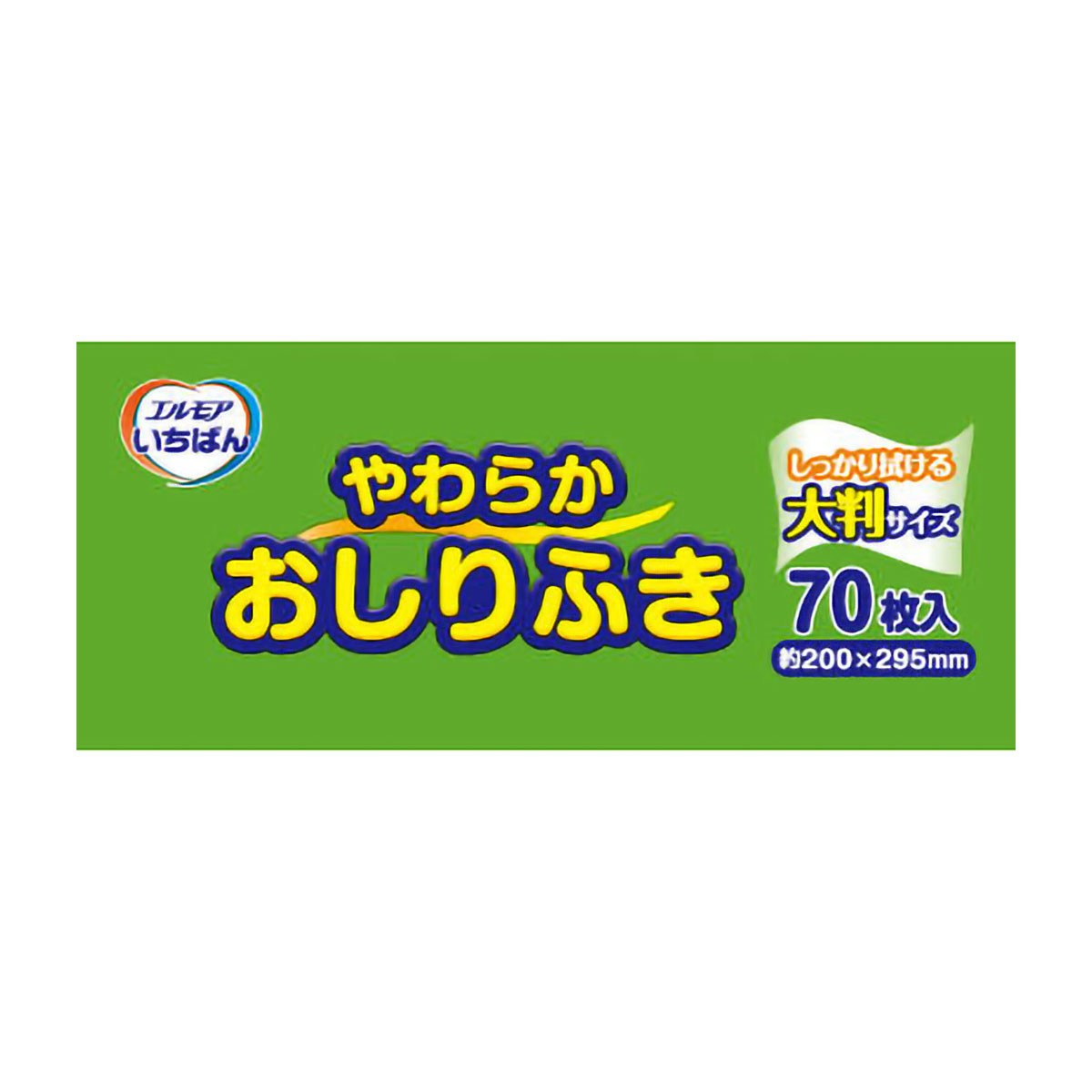 カミ商事　エルモアいちばん　やわらかおしりふき　７０枚