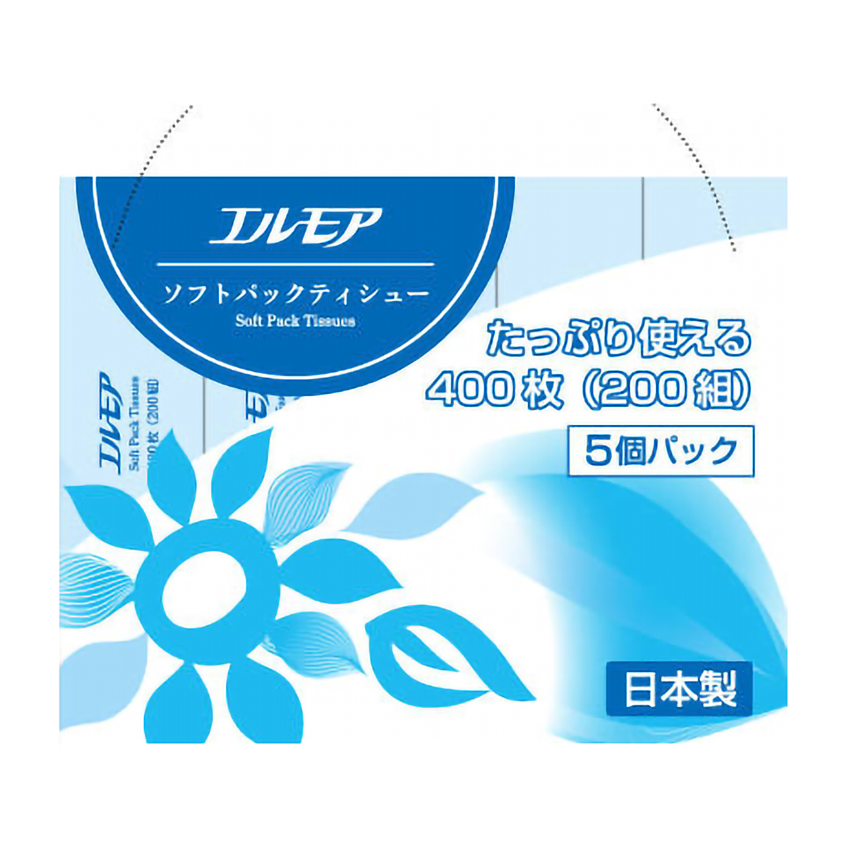 カミ商事　エルモア　ソフトパックティシュー　２００W５個