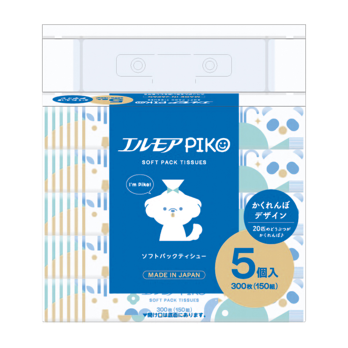 カミ商事　エルモア　ピコ　ソフトパックティシュー　１５０W５個