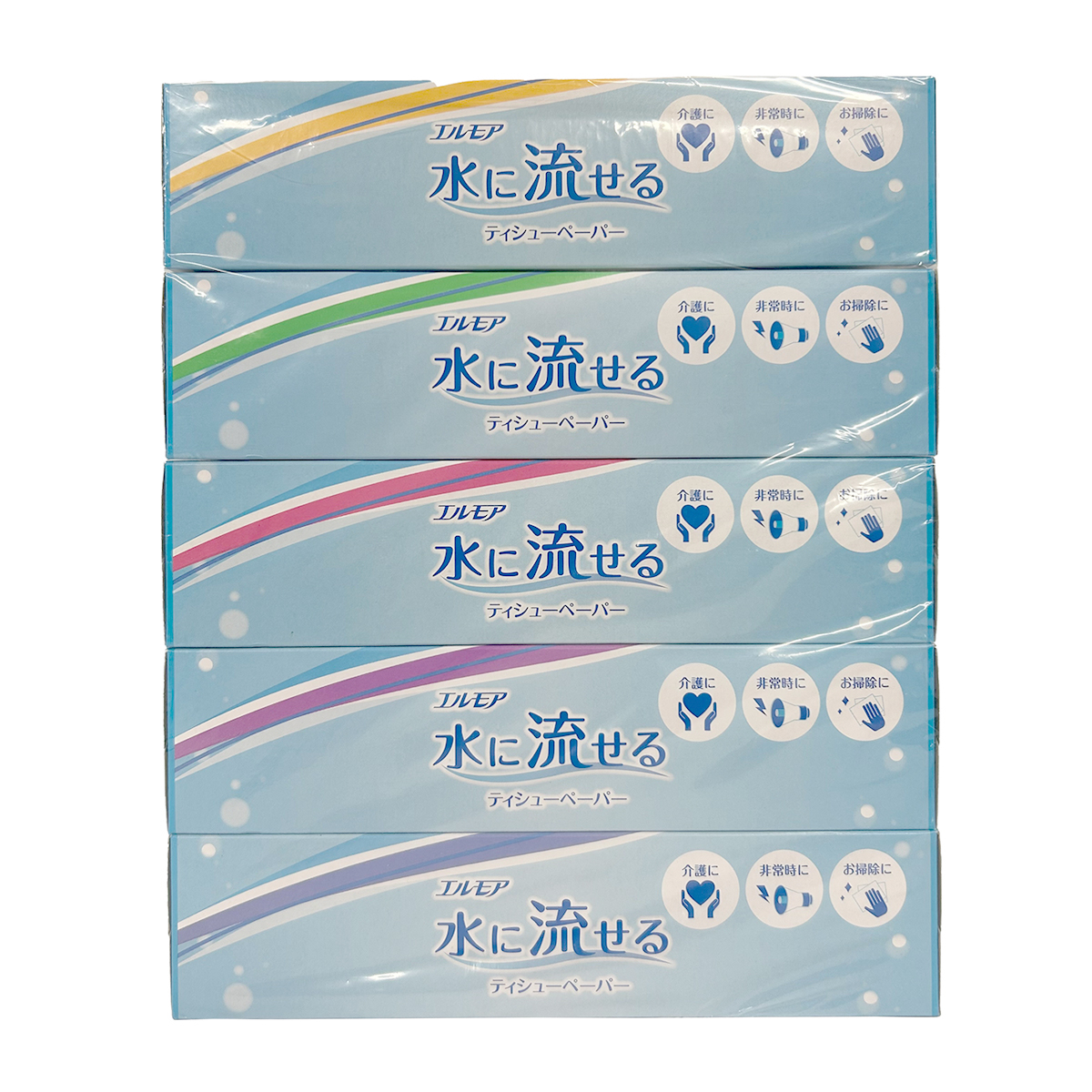 カミ商事　エルモア　水に流せるティシューペーパー　１６０W５個