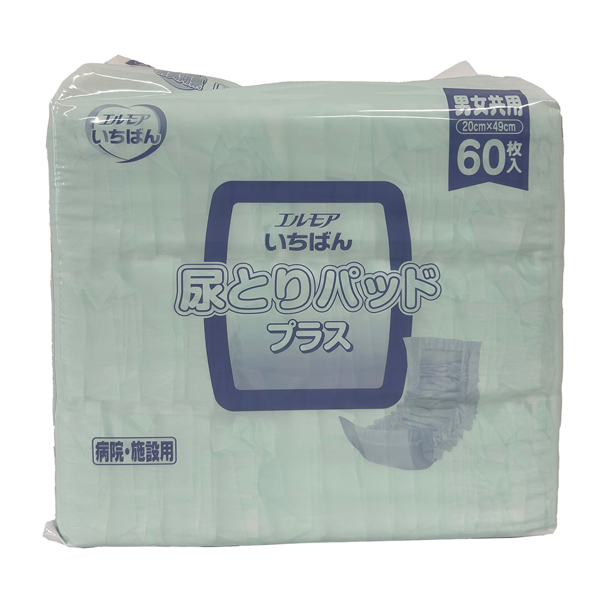 カミ商事　エルモアいちばん　尿とりパッド　プラス　男女共用　病院・施設用　６０枚