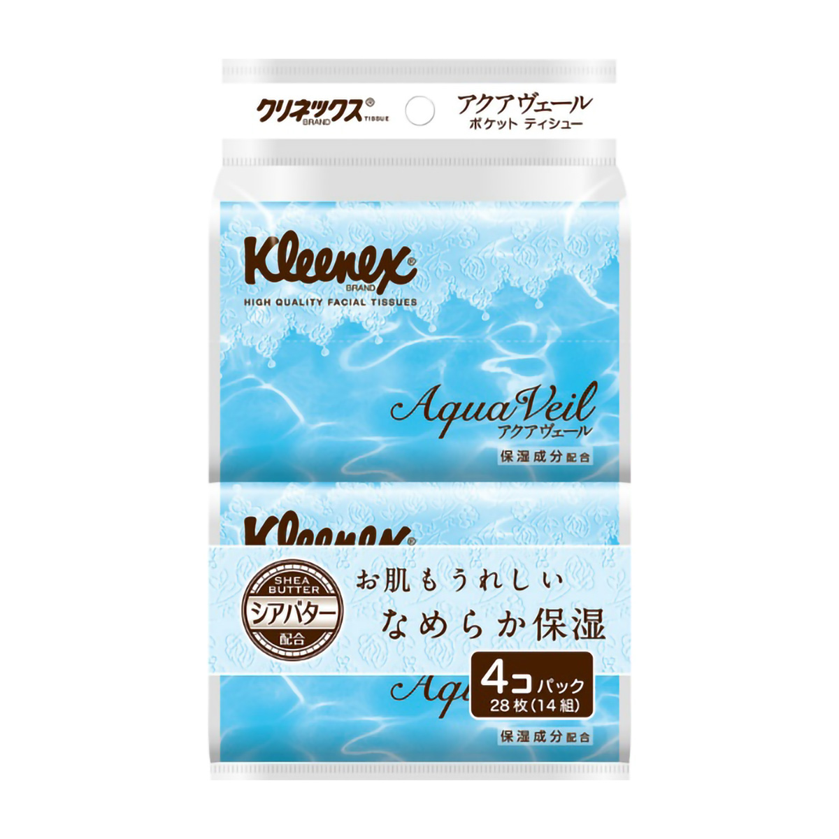 ティッシュ クリネックス ティッシュ アクアヴェールポケット（4個入） | かぜと