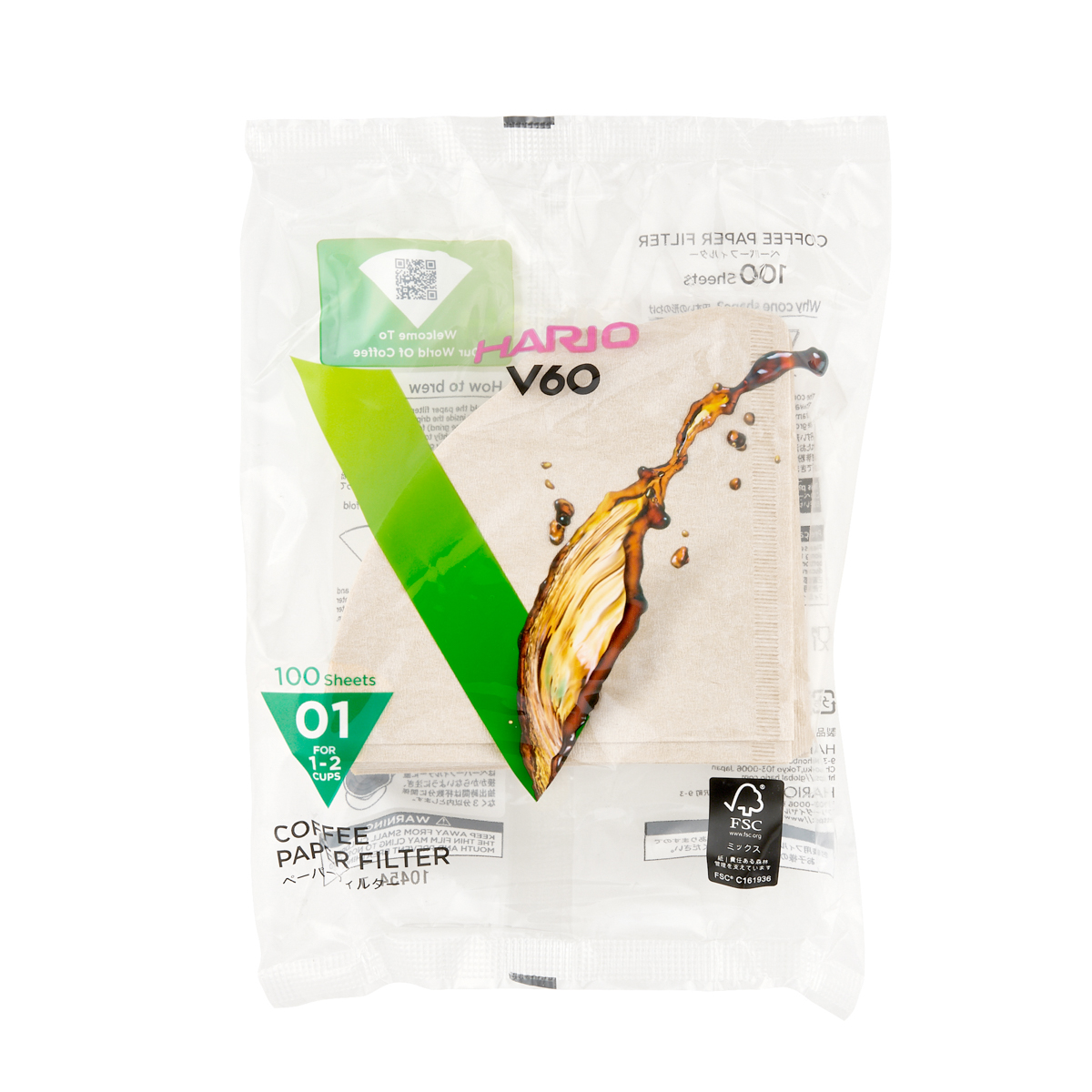 V60用ペーパーフィルター01 M 100枚