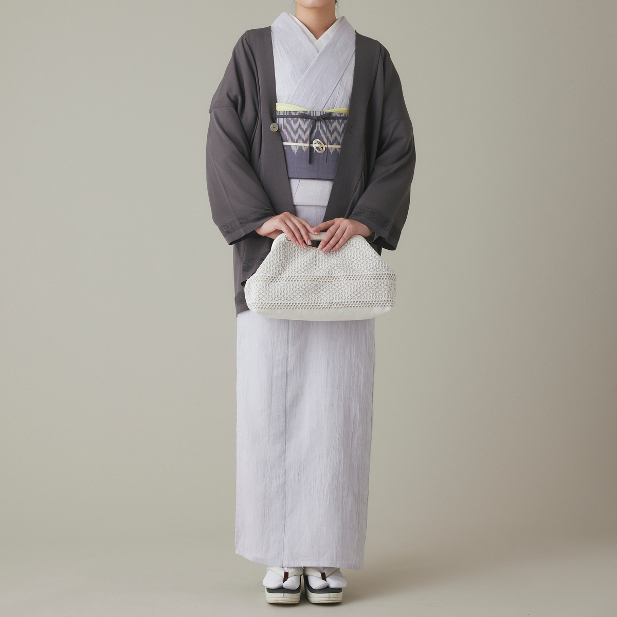 【YOUTOWA】和紙レース編みクラッチバッグ