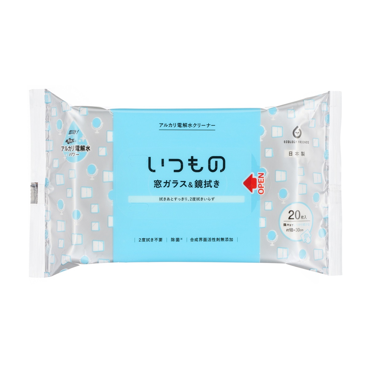 窓ガラス＆鏡用クリーナー２０枚