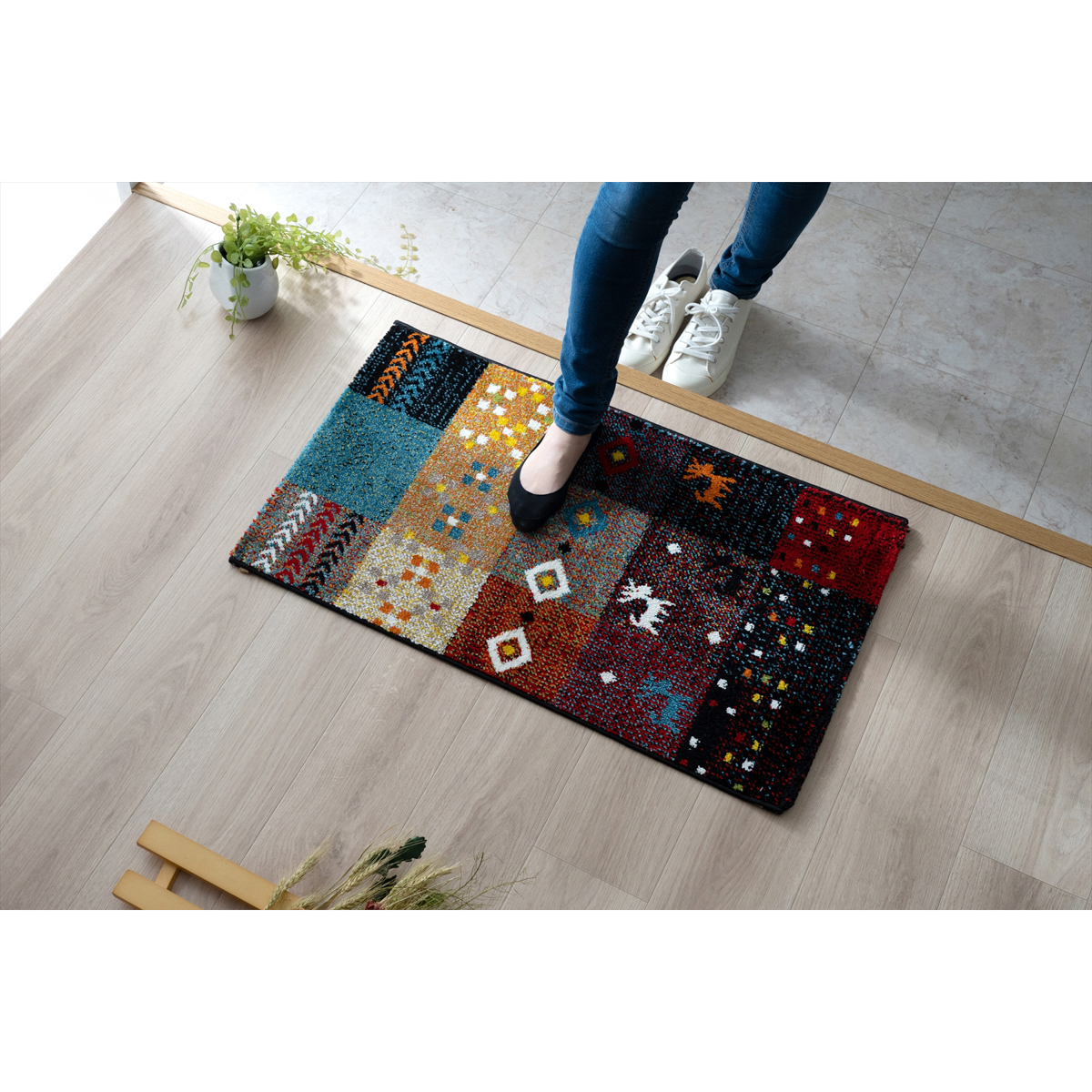 ウィルトン玄関マット　フォリア