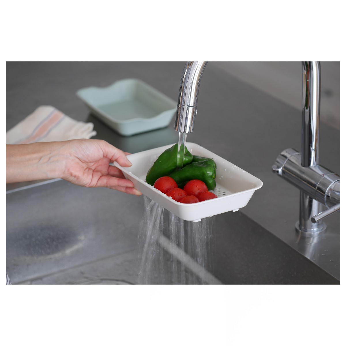 抗菌バット＆ザル（ミドル）