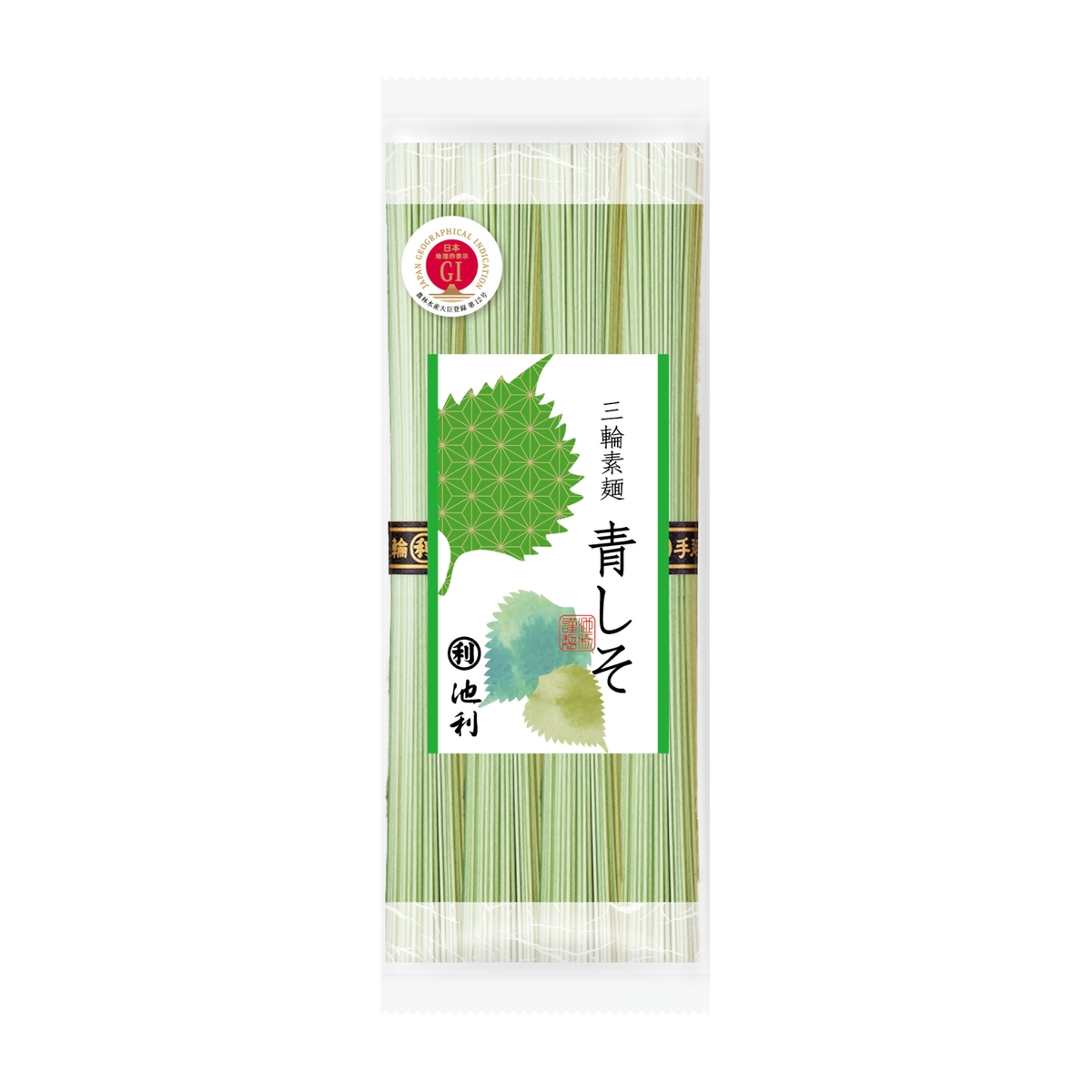 【池利】青しそ素麺 50g×4束 | かぜとゆきオンラインショップ