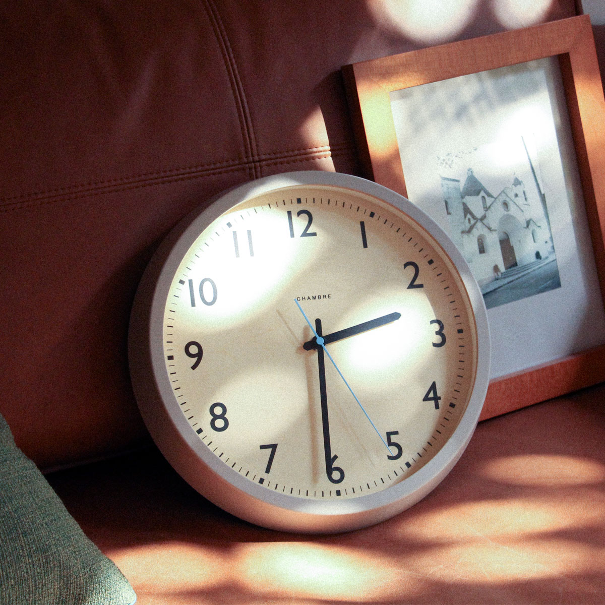 電波掛時計 Chambre DROP CLOCK WARM GRAY