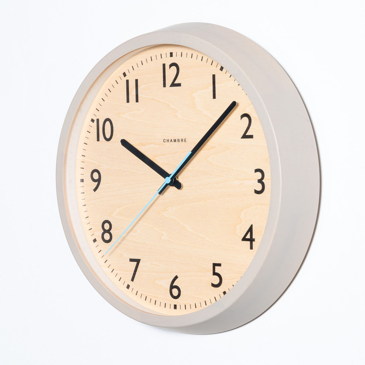 電波掛時計 Chambre DROP CLOCK WARM GRAY