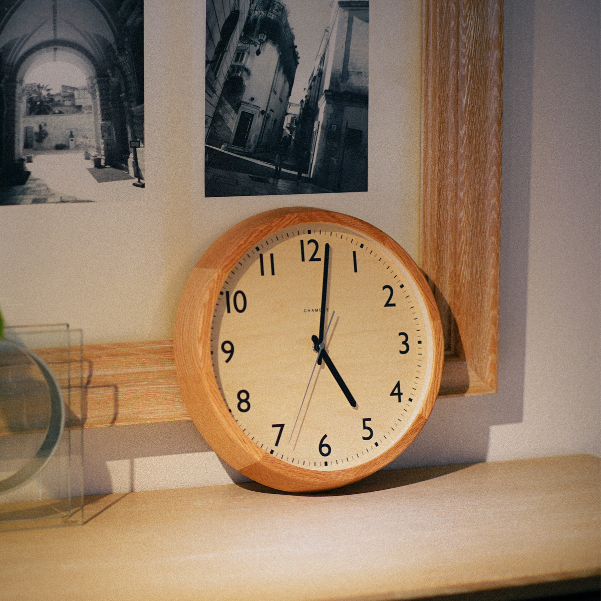 電波掛時計 Chambre DROP CLOCK OAK