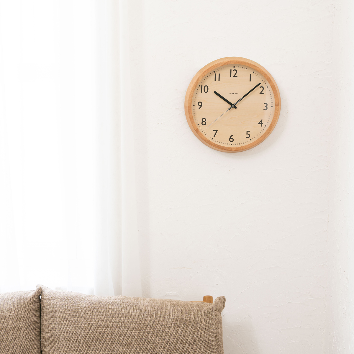 電波掛時計 Chambre DROP CLOCK OAK | かぜとゆきオンラインショップ