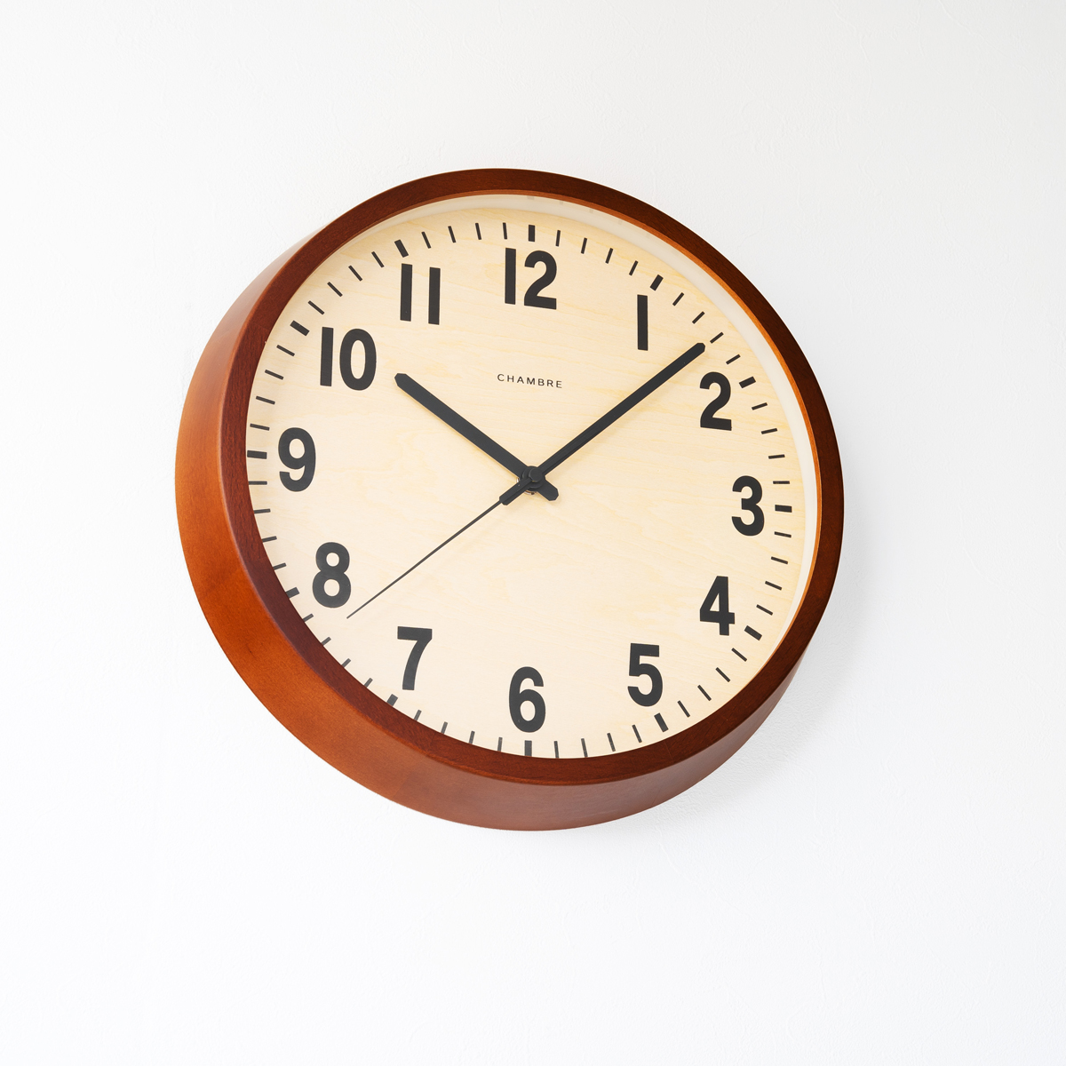 電波掛時計 Chambre PUBLIC CLOCK CAFE BROWN