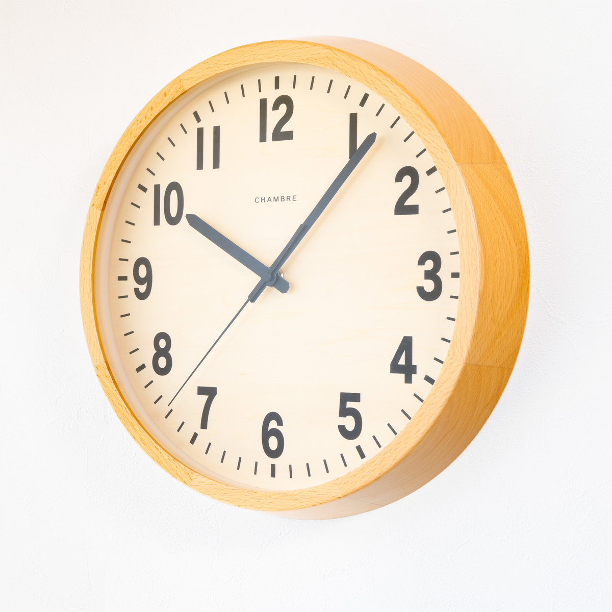 電波掛時計 Chambre PUBLIC CLOCK NATURAL