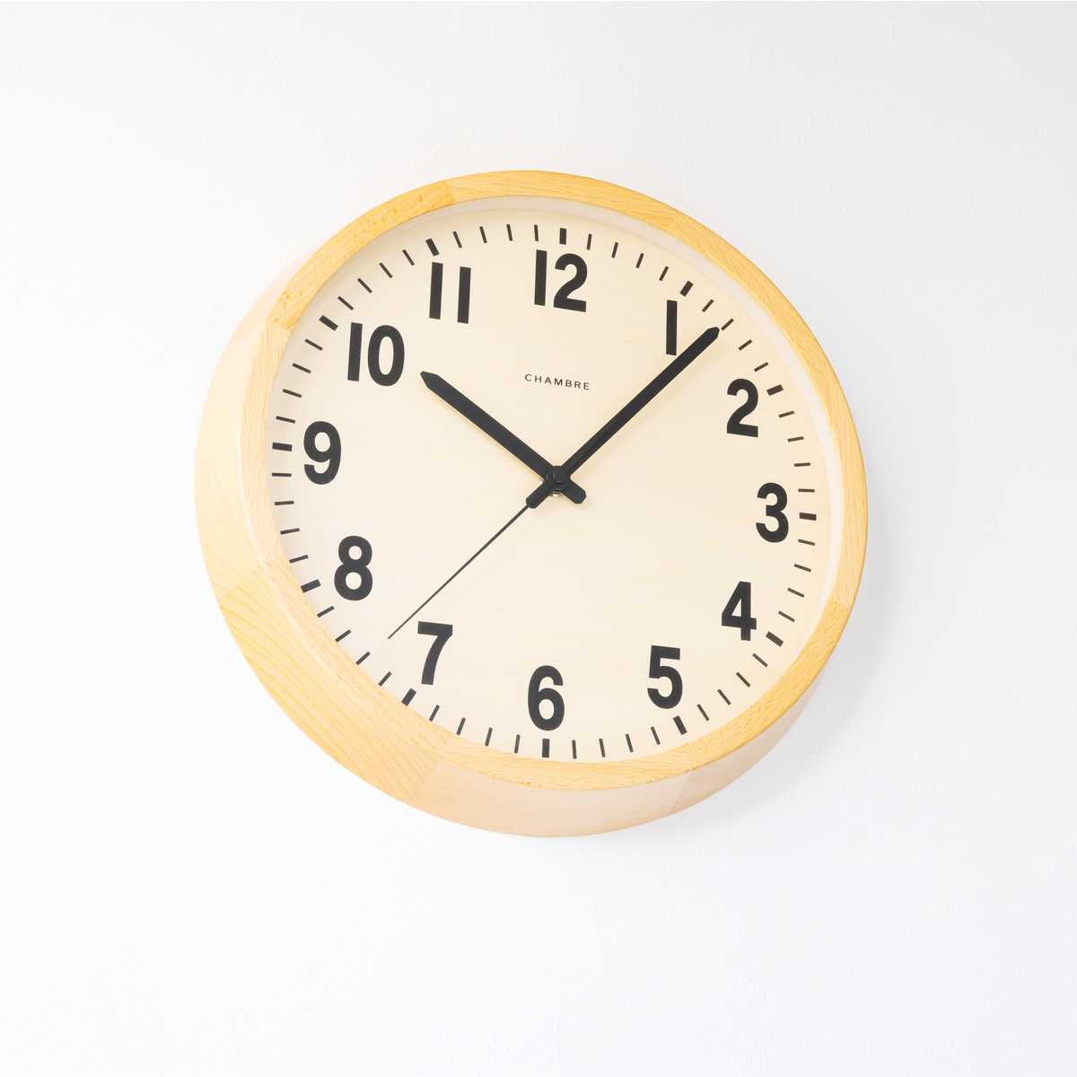 電波掛時計 Chambre PUBLIC CLOCK NATURAL