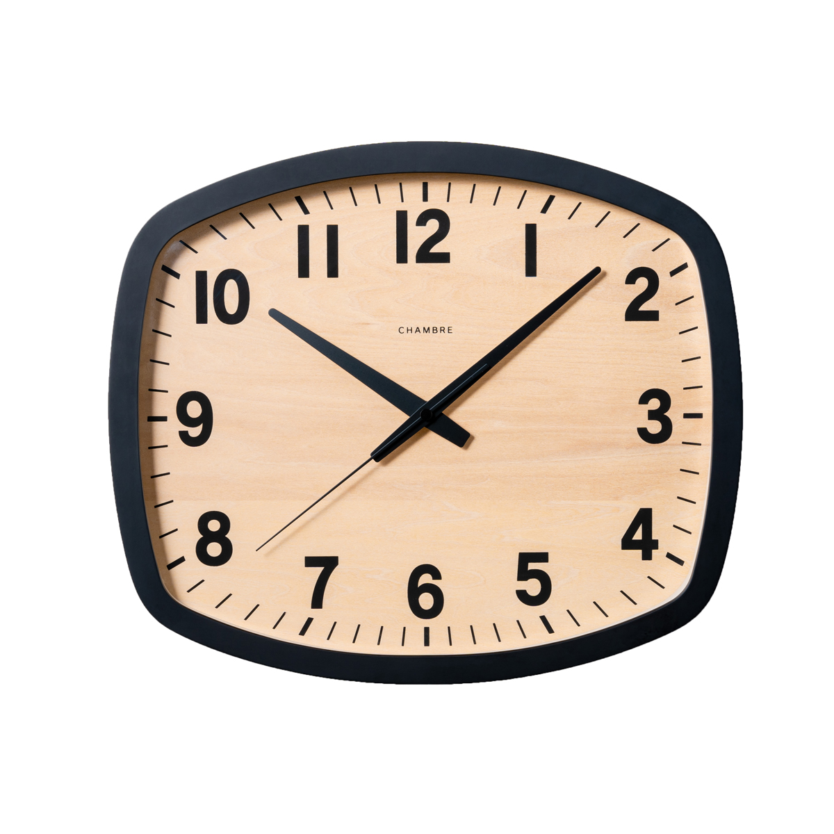 電波掛時計 Chambre R-SQUARE CLOCK BLACK