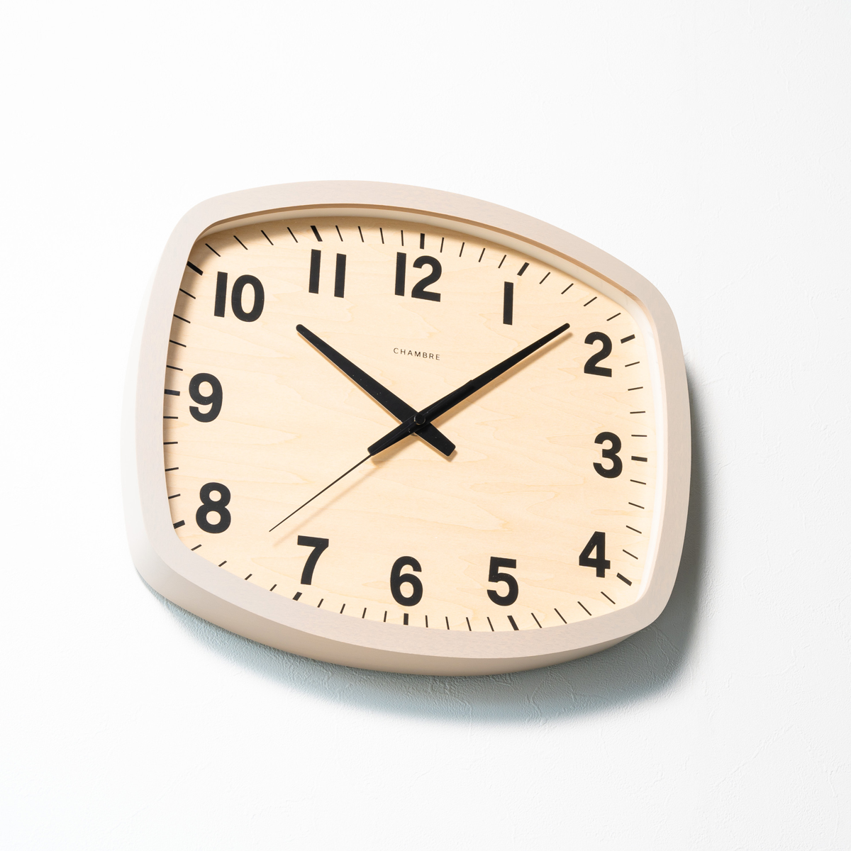 電波掛時計 Chambre R-SQUARE CLOCK GRAY