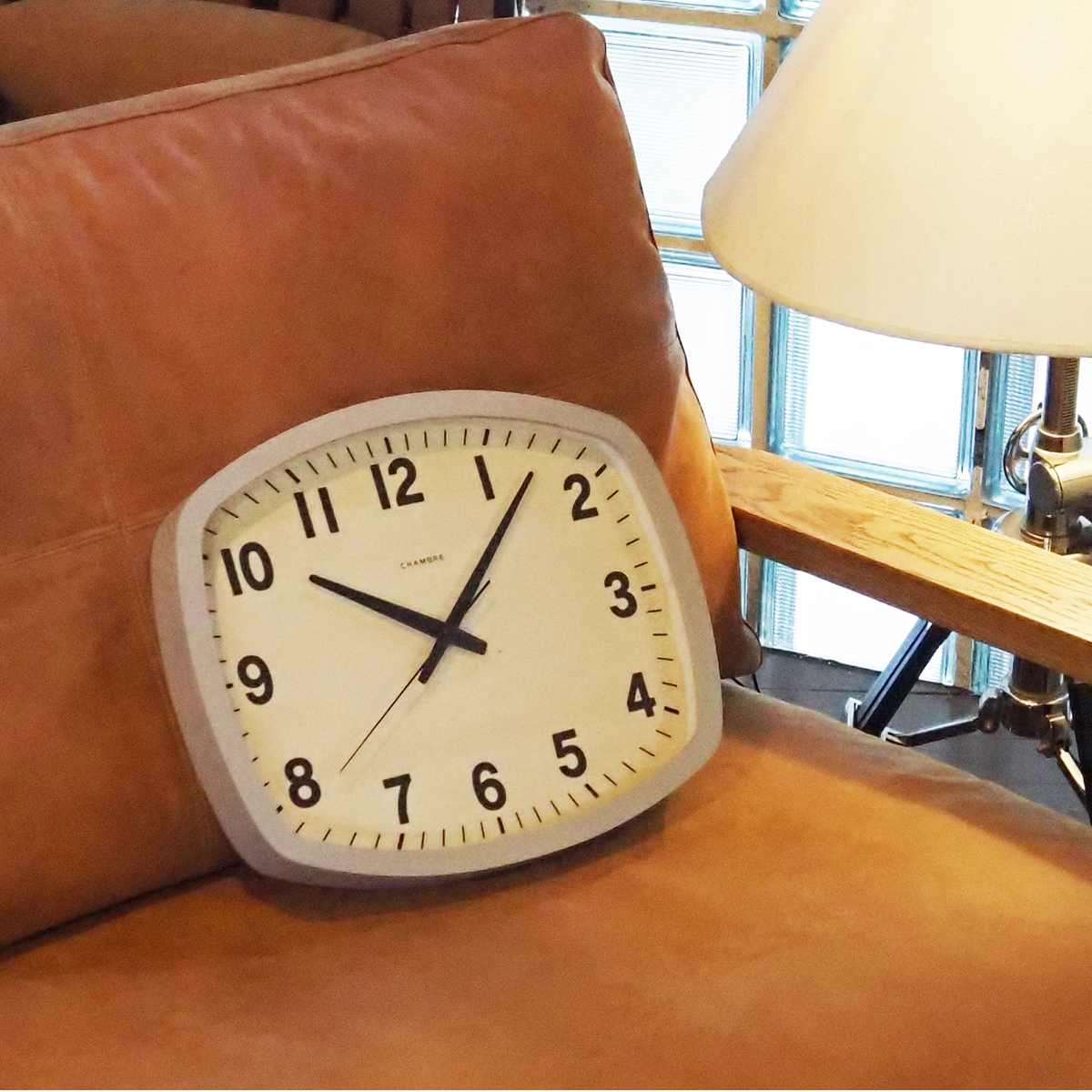 電波掛時計 Chambre R-SQUARE CLOCK GRAY