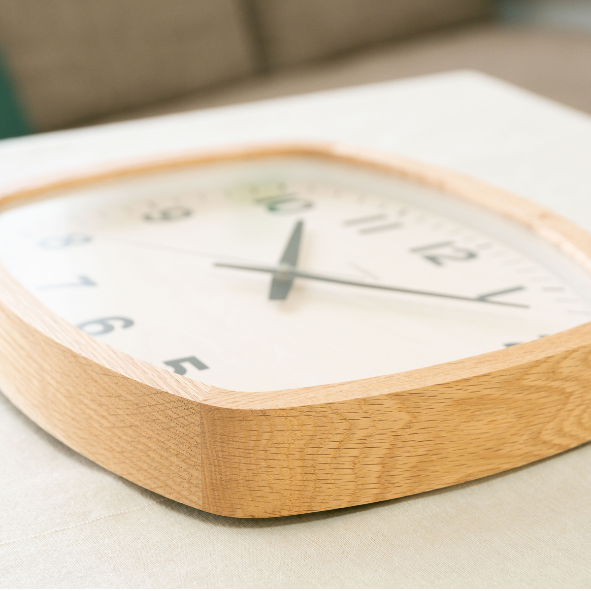 電波掛時計 Chambre R-SQUARE CLOCK OAK
