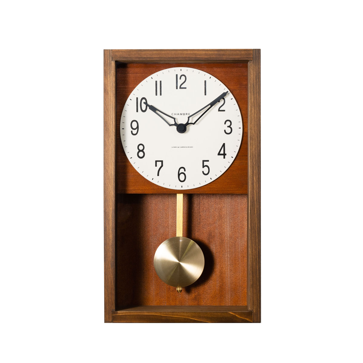 振り子時計 Chambre HINOKI PENDULUM CLOCK BROWN